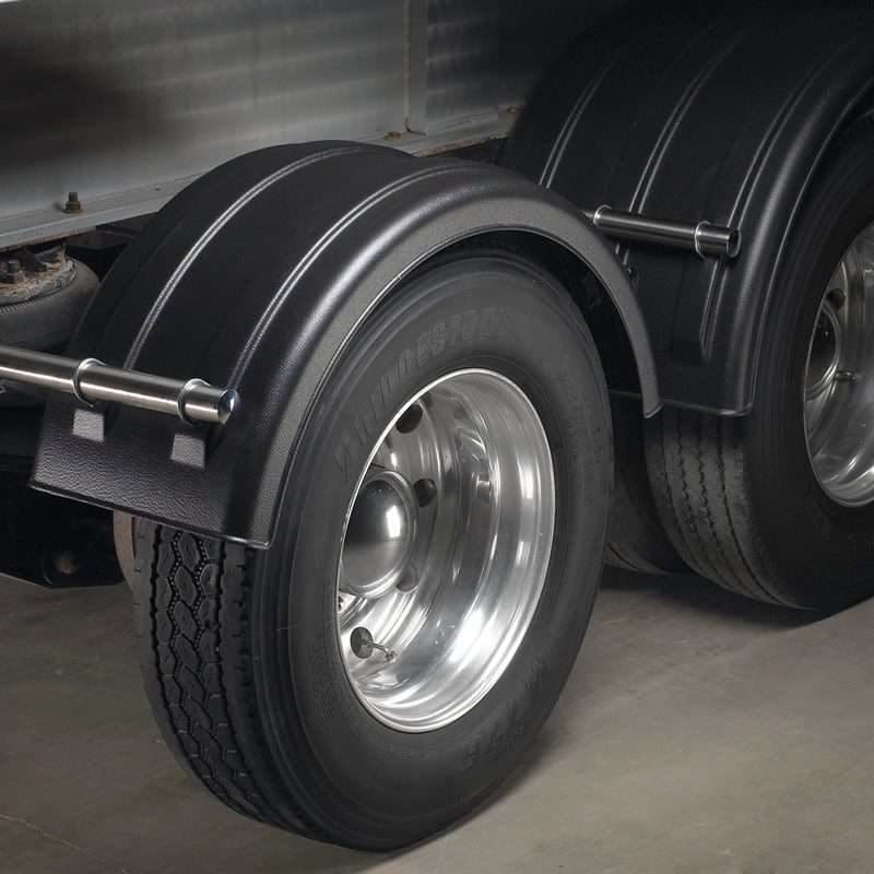 Minimizer's tool caddy designed to hang over tires